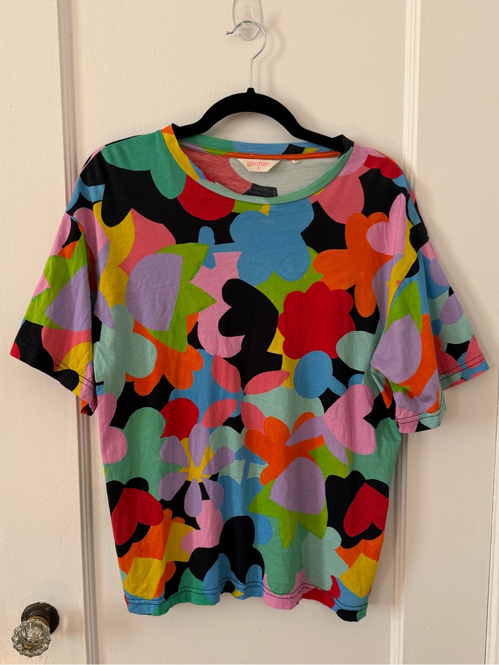 gorman Bright Multicolor Floral Tee with Black Accents